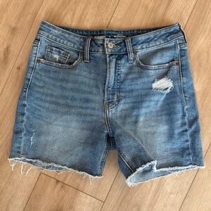 Old Navy Frayed Hem Blue Denim Shorts